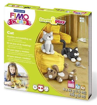 Gyurma készlet, 4x42 g, égethető, FIMO 
