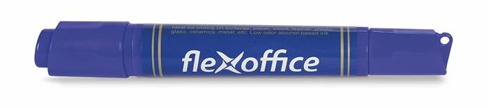 Alkoholos marker, 0,8/6,0 mm, kúpos/vágott, kétvégű, FLEXOFFICE 