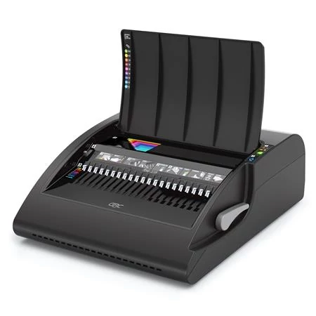 Spirálozógép, műanyag spirálkötéshez, elektromos, 450 lap, GBC 