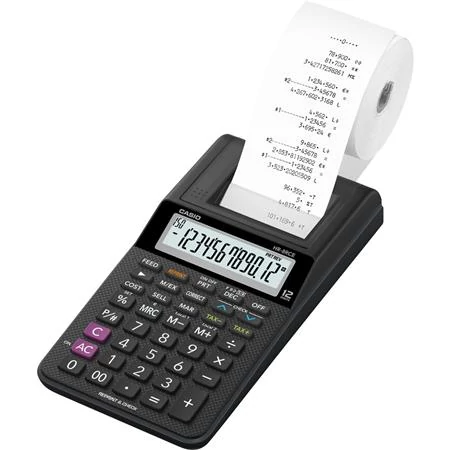 Számológép, szalagos, 12 számjegy, 1 színű nyomtató, CASIO 