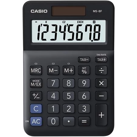 Számológép, asztali, 8 számjegy, CASIO 