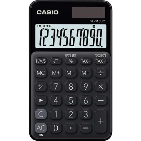 Zsebszámológép, 10 számjegy, CASIO 