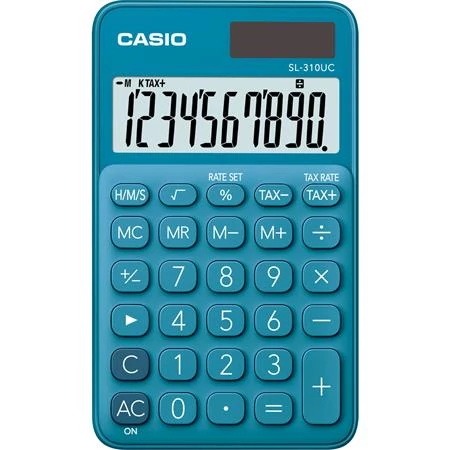 Zsebszámológép, 10 számjegy, CASIO 