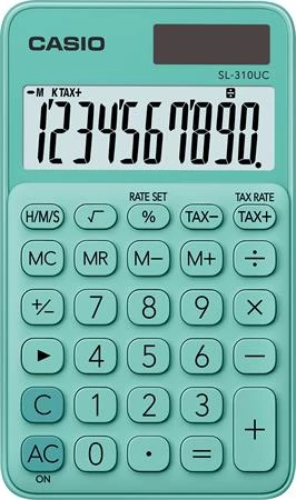 Zsebszámológép, 10 számjegy, CASIO 