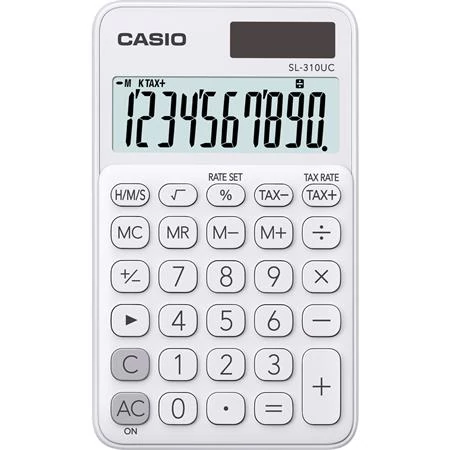 Zsebszámológép, 10 számjegy, CASIO 