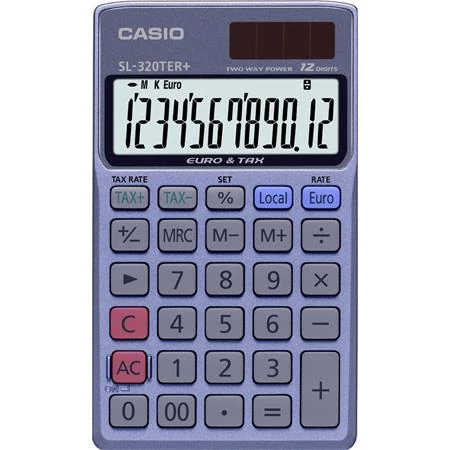Zsebszámológép, 12 számjegy, CASIO 