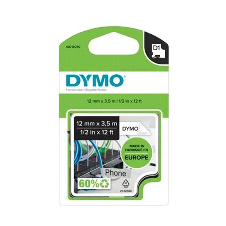Feliratozógép szalag, flexibilis ID, 12 mm x 3,5 m, DYMO 