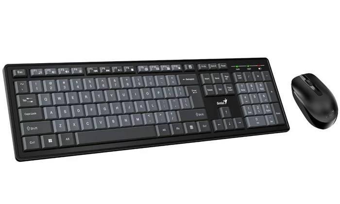 Egér- és billentyűzet készlet, vezeték nélküli, USB, HUN, GENIUS 