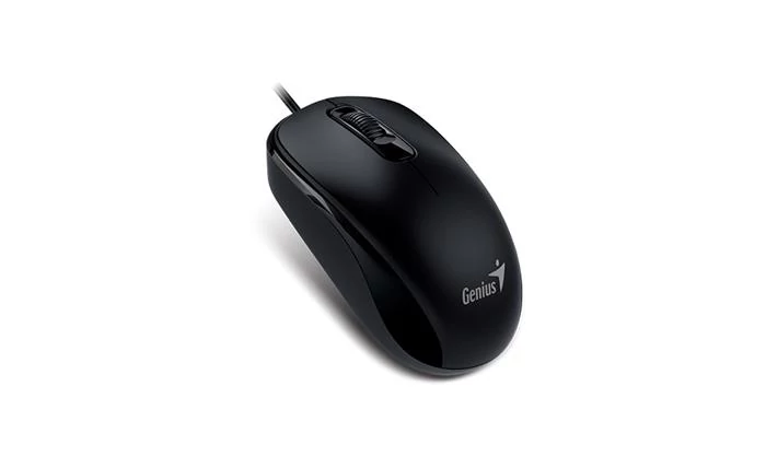 Egér, vezetékes, optikai, normál méret, USB, GENIUS 