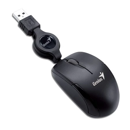 Egér, vezetékes, optikai, kisméret, USB, GENIUS 