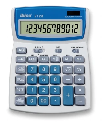 Számológép, asztali, 12 számjegy, IBICO 