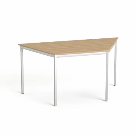 Általános asztal fémlábbal, trapéz alakú, 75x150/75 cm, MAYAH 