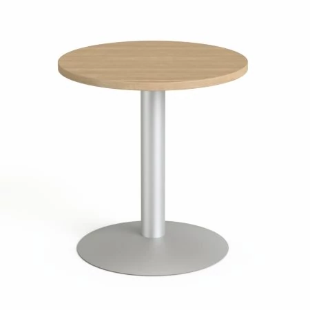 Tárgyalóasztal, kör, szürke fémlábbal, O 60 cm, MAYAH 