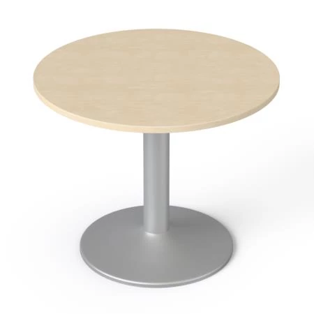 Tárgyalóasztal, kör, szürke fémlábbal, O 90 cm, MAYAH 