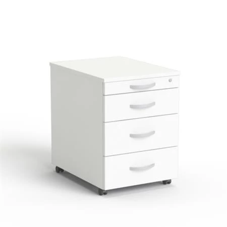 Görgős konténer, 4 fiókos, MAYAH 