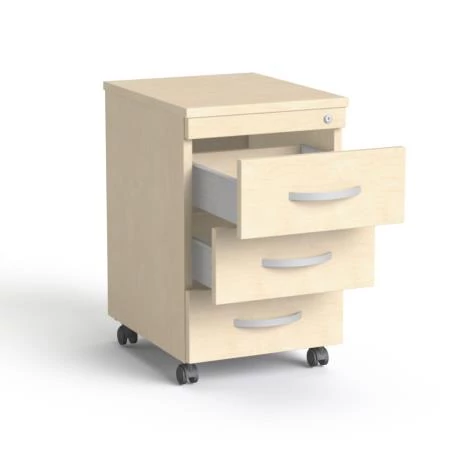 Görgős konténer, 3 fiókos, MAYAH 