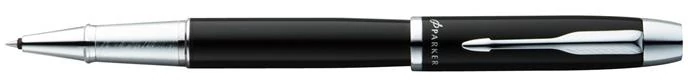 Rollertoll, 0,5 mm, ezüst színű klip, fekete tolltest, PARKER 