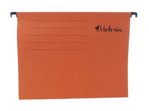 Függőmappa, karton, A4, VICTORIA OFFICE, narancs