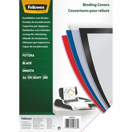 Hátlap, A4, 280 mikron, polipropilén, matt, FELLOWES 