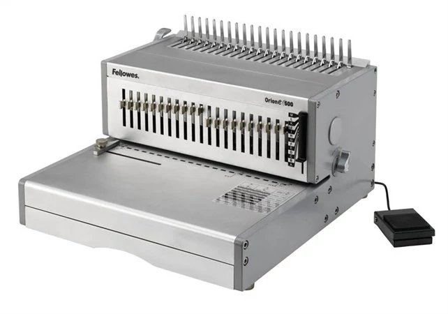 Spirálozógép, műanyag spirálkötéshez, elektromos, 500 lap, FELLOWES 