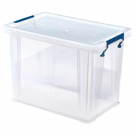 Műanyag tároló doboz, átlátszó, 18,5 liter, FELLOWES, 