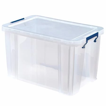 Műanyag tároló doboz, átlátszó, 26 liter, FELLOWES, 
