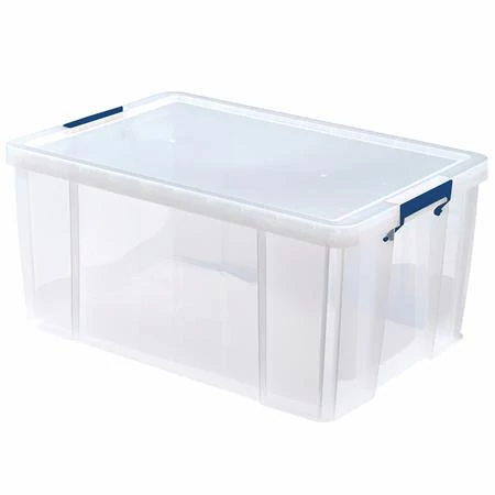Műanyag tároló doboz, átlátszó, 70 liter, FELLOWES, 
