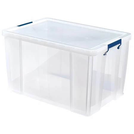 Műanyag tároló doboz, átlátszó, 85 liter, FELLOWES, 