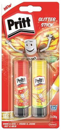 Ragasztóstift, 2x20 g, glitteres, HENKEL 