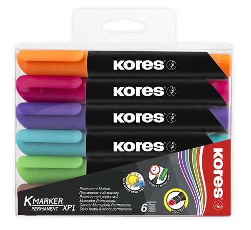 Alkoholos marker, 3 mm, kúpos, KORES 