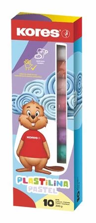 Gyurma, 200 g, 10 pasztell szín, KORES 