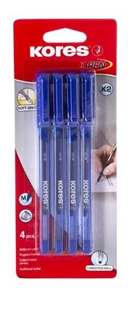 Golyóstoll, 1,0 mm, kupakos, háromszögletű, KORES 