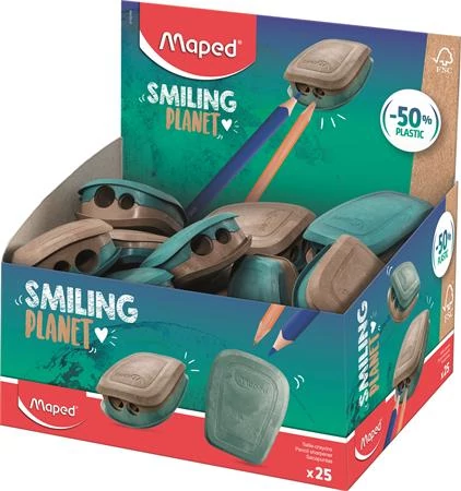 Hegyező display, kétlyukú, tartályos, műanyag, FSC, MAPED 