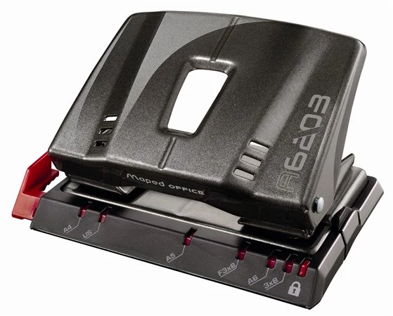 Lyukasztó, kétlyukú, 25 lap, fém, MAPED 