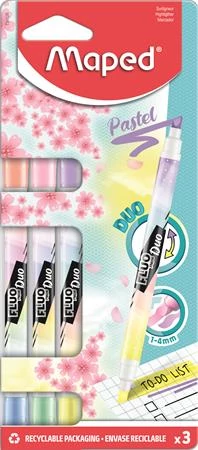 Szövegkiemelő készlet, 1-5 mm, kétvégű, MAPED 