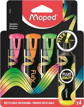 Szövegkiemelő készlet, 1-5 mm, MAPED 