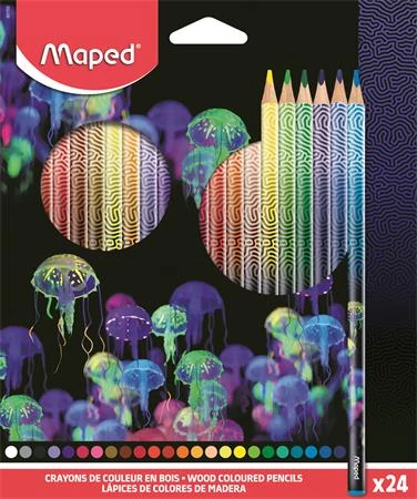 Színes ceruza készlet, háromszögletű, MAPED 