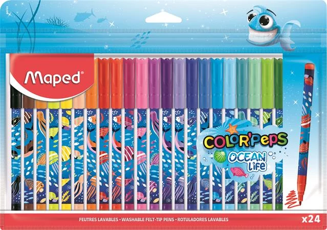 Filctoll készlet, 2 mm, kimosható, MAPED 