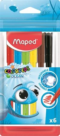 Filctoll készlet, 2 mm, kimosható, MAPED 