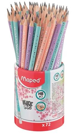 Grafitceruza radírral, ceruzatartó, HB, háromszögletű, MAPED 