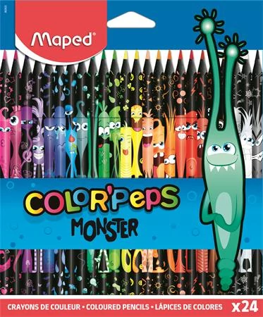 Színes ceruza készlet, háromszögletű, MAPED 