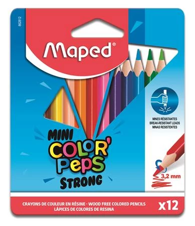 Színes ceruza készlet, háromszögletű, MAPED 