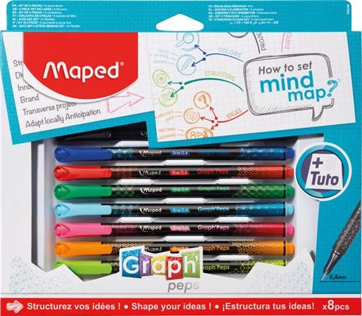 Tűfilc készlet, 0,4 mm, MAPED 