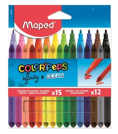 Színes ceruza és filctoll készlet, MAPED 