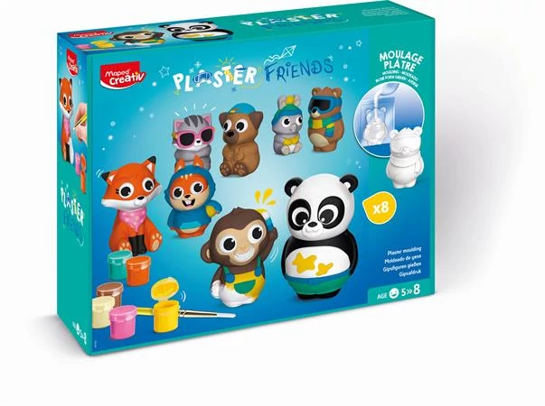Gipszkiöntő készlet formákkal és festékkel, MAPED CREATIV 