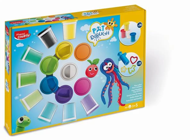 Gyurma és formázó készlet, 32 darabos, MAPED CREATIV 