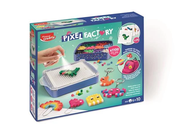Pixel-gyár gyöngy készlet, sablonnal, MAPED CREATIV 