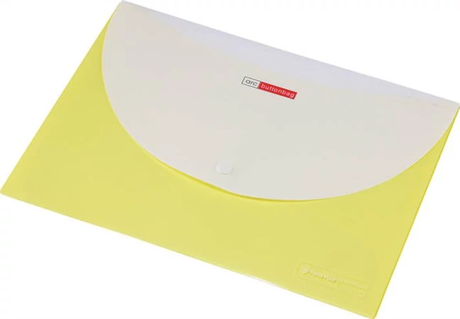 Irattartó tasak, A4, PP, patentos, két zsebes, 200 mikron, PANTA PLAST, sárga