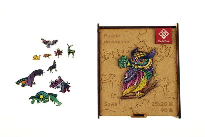 Puzzle, fa, A4, 90 darabos, PANTA PLAST 