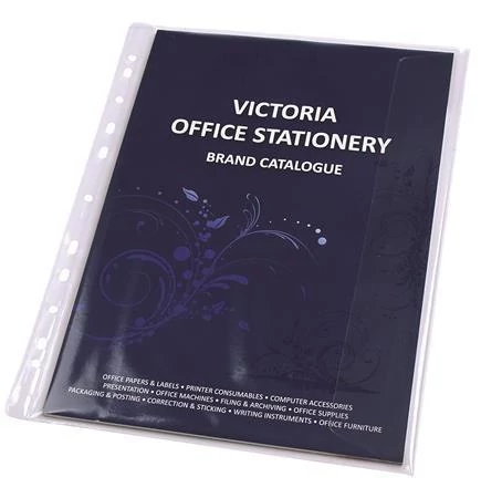 Genotherm, lefűzhető, oldalán hajtófüllel, A4, 150 mikron, víztiszta, VICTORIA OFFICE